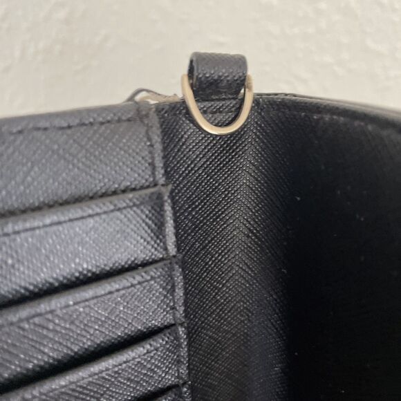 KATE SPADE Small Slim Line SAFFIANO Leather Black Wallet *READ* - Picture 8 of 10